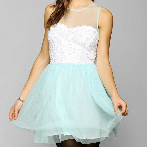 NEW Pins And Needles Mesh Sequin Fit & Flare Dress - Picture 8 of 8